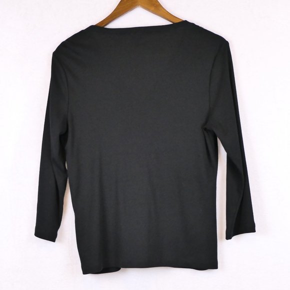 Rafaella Women's Size M Snowflake Accented Long Sleeve Cardigan Sweater - Picture 2 of 4